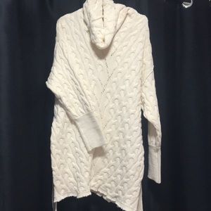 Free People Ivory Oversized Sweater Dress XS